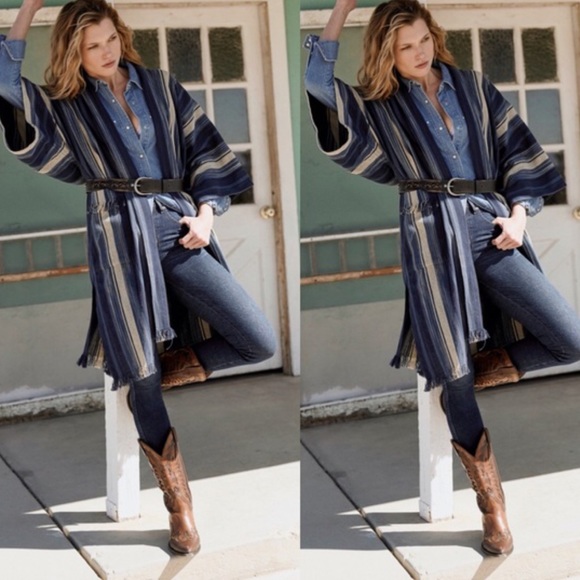 FREE PEOPLE Odyssey striped kimono NWOT one size! - Picture 2 of 2